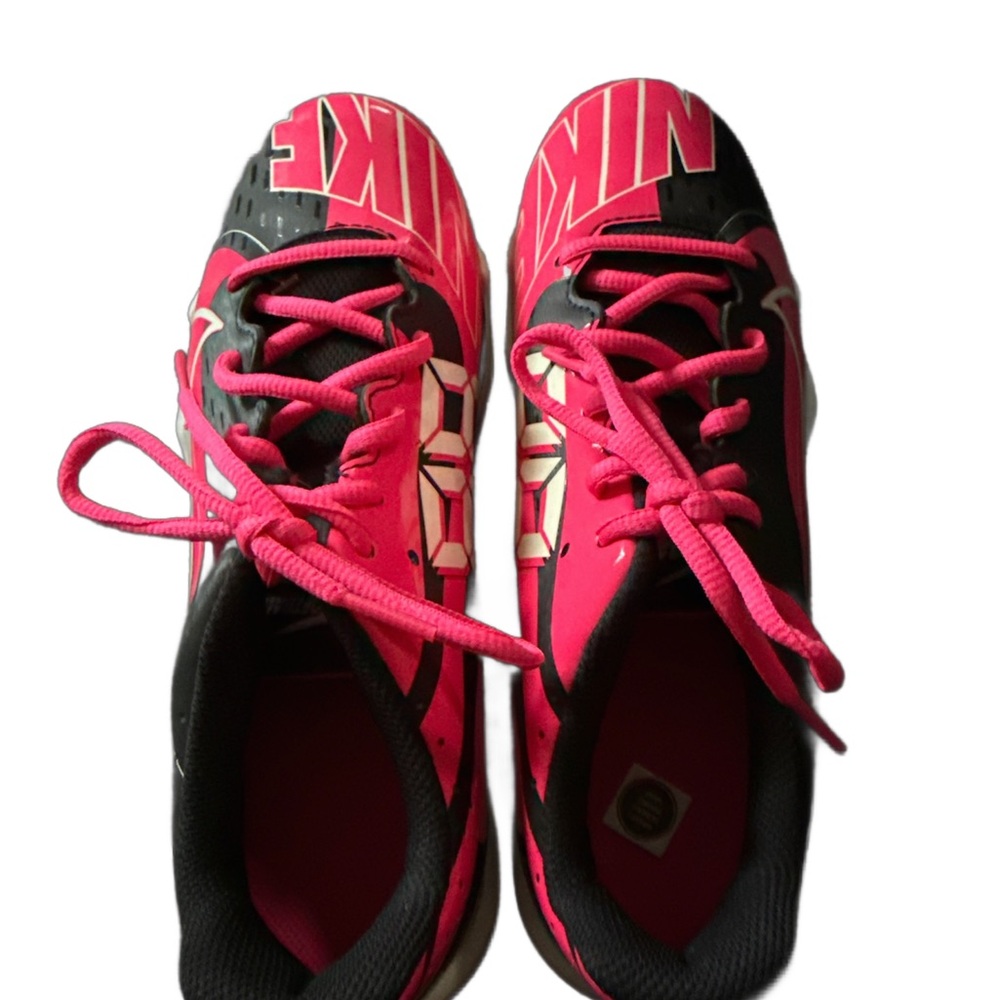 Nike Black and Pink Sports Sneakers 6Y EUC